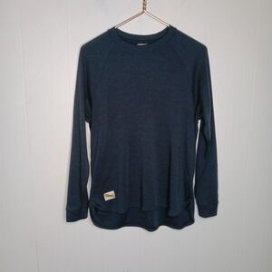 Tracksmith Thermal Base Layer L Charcoal Merino Wool Blend Long Sleeve Crew Neck